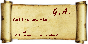 Galina András névjegykártya